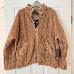 Taupe Forever 21 Quilted Jacket